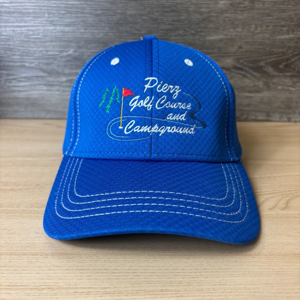 Pierz Golf Course Hat Cap Strap Back Blue Mesh Minnesota Campground Adjustable